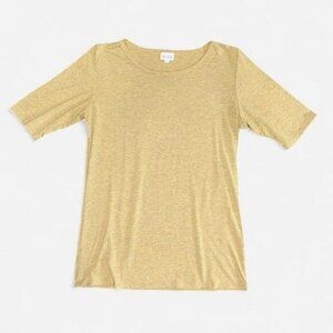Lularoe "Gigi" Heather Mustard Half Sleeve T-Shirt